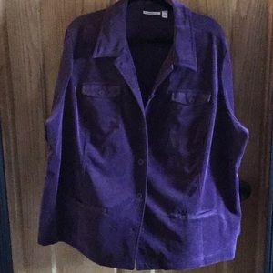 Croft & Barrow Purple Jacket 3X